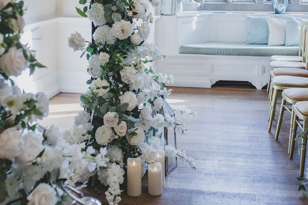 Elegance Faux Floral Pillars