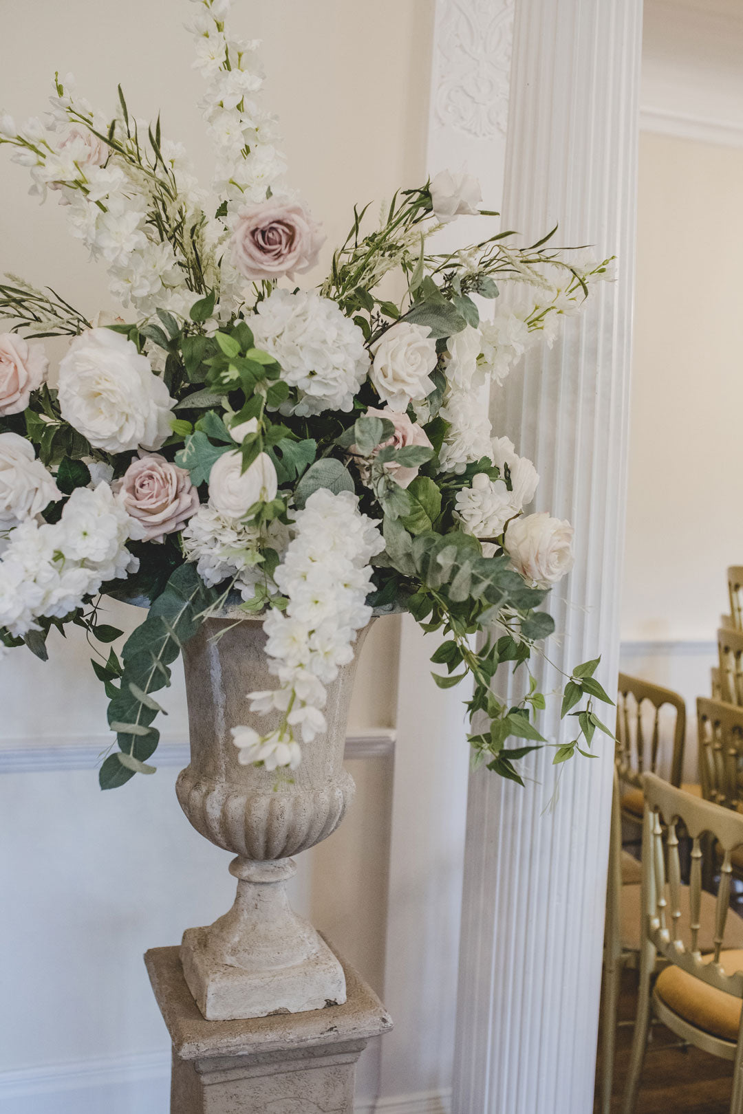 Elegance Faux Floral Urns