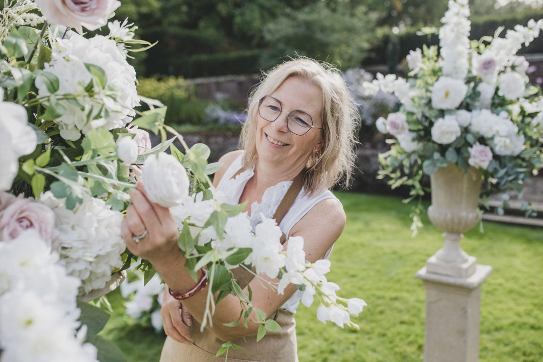 Elegance Faux Floral Urns