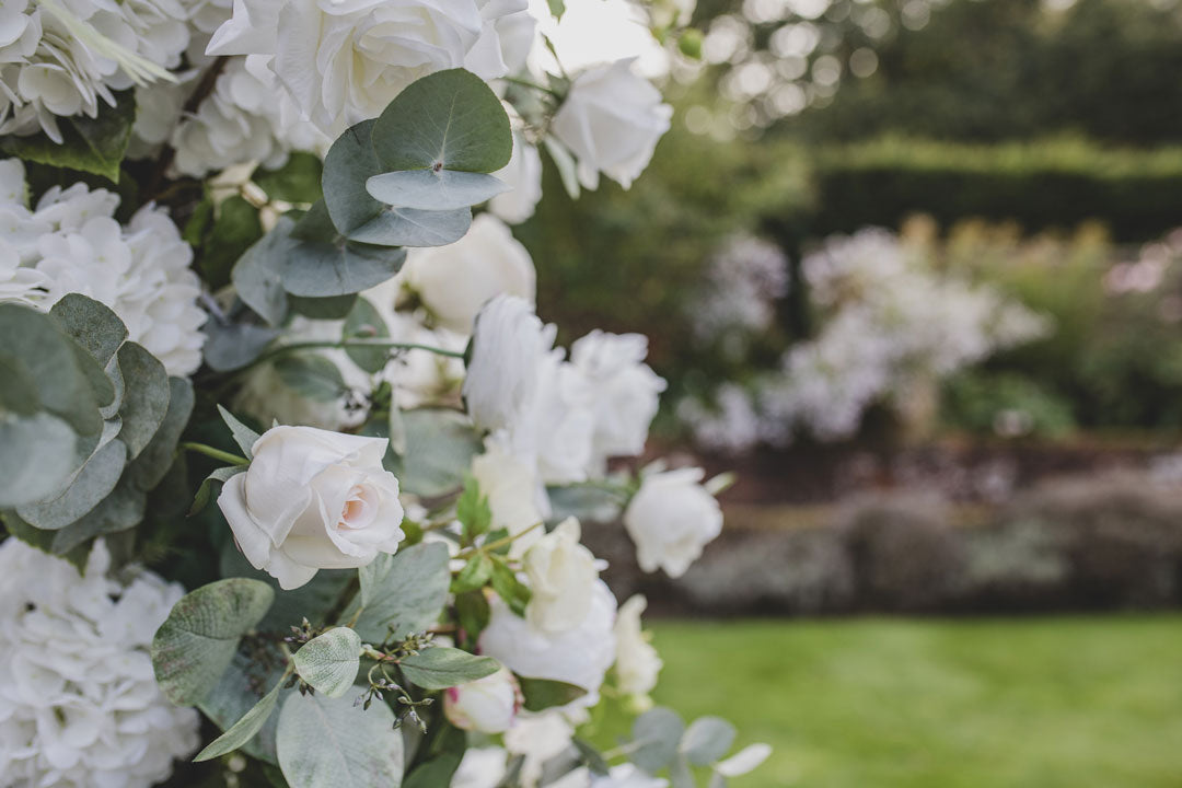 Elegance Faux Floral Pillars