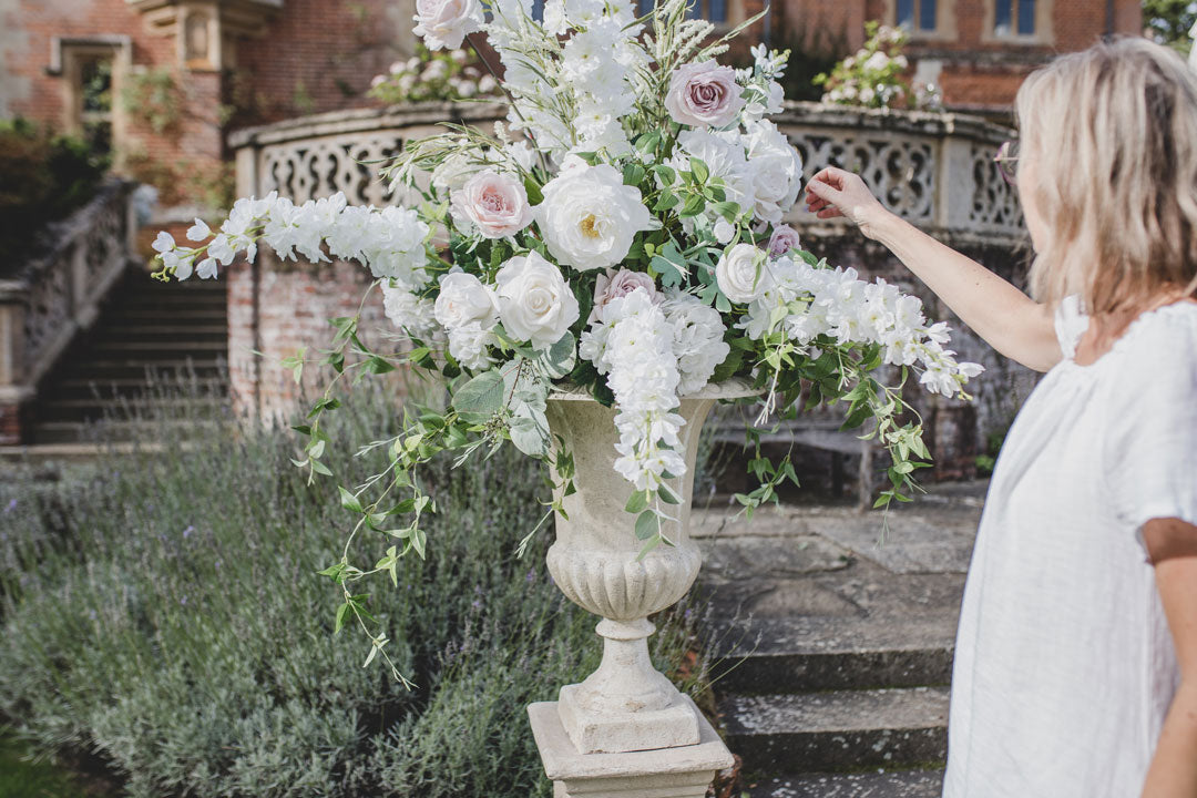 Elegance Faux Floral Urns